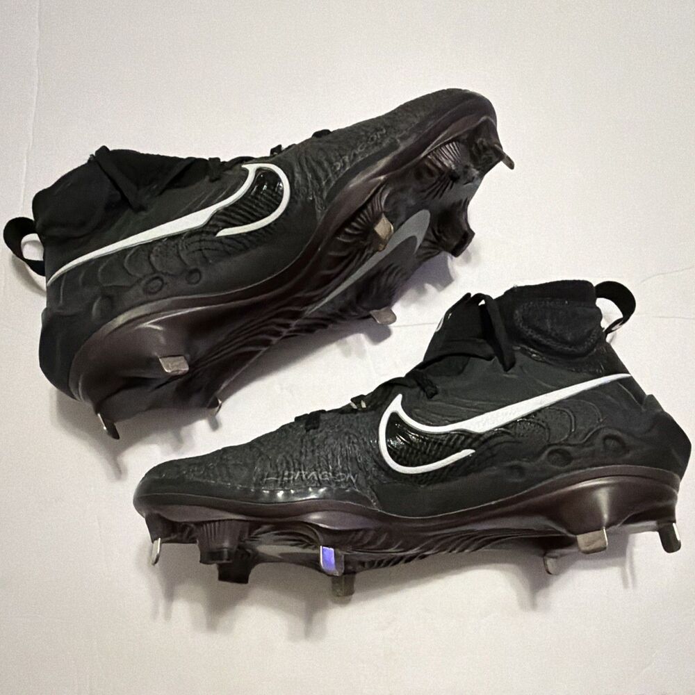Nike Men’s Baseball Cleats Black/White, US 7.5 Medium (D, M) Lace-Up
